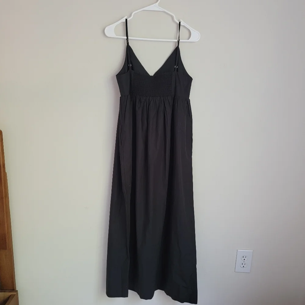 (sold) NWT Quince 100% Organic Cotton Sleeveless Maxi Dress, Black S - Picture 4 of 9
